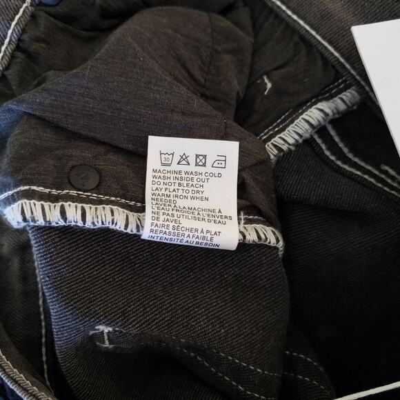 Free People x Sandrine Rose Polka Grey Stretchy Skinny Jeans Women's Size 26 - Picture 6 of 8